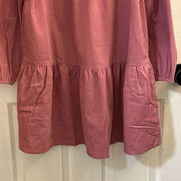 NWT Cat & Jack Girls Eyelet Ruffle Long Sleeve Dress – Mauve Size XXL (18) - Picture 10 of 15